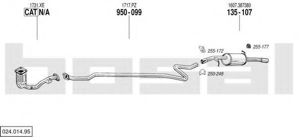 BOSAL 02401495 Система випуску ОГ