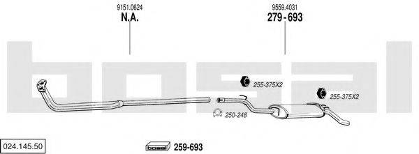 BOSAL 02414550 Система випуску ОГ