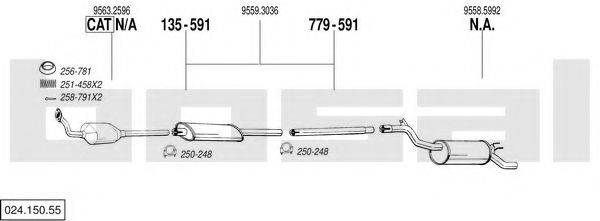 BOSAL 02415055 Система випуску ОГ