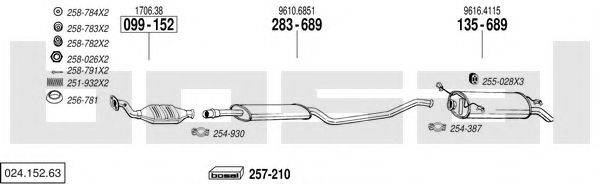 BOSAL 02415263 Система випуску ОГ