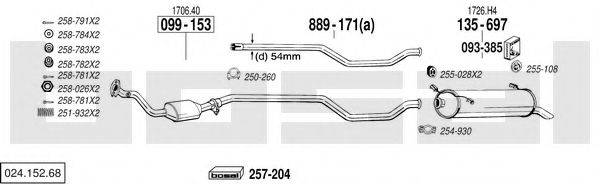 BOSAL 02415268 Система випуску ОГ