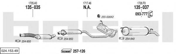 BOSAL 02415349 Система випуску ОГ