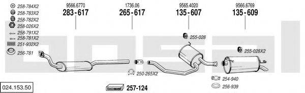 BOSAL 02415350 Система випуску ОГ