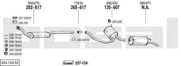 BOSAL 02415353 Система випуску ОГ