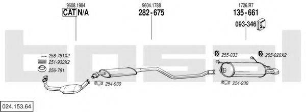 BOSAL 02415364 Система випуску ОГ