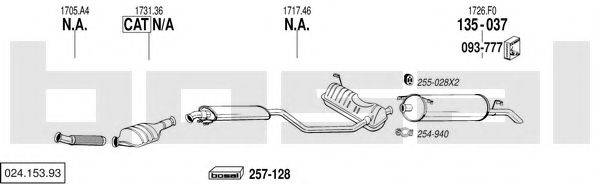 BOSAL 02415393 Система випуску ОГ