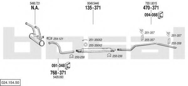 BOSAL 02415450 Система випуску ОГ