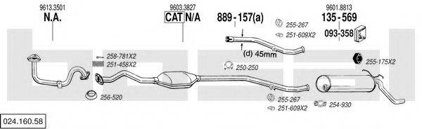 BOSAL 02416058 Система випуску ОГ