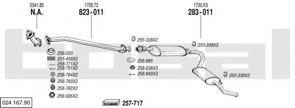 BOSAL 02416790 Система випуску ОГ