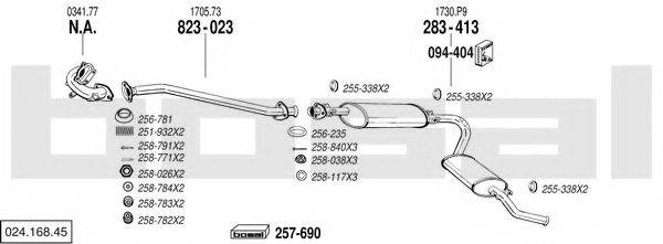 BOSAL 02416845 Система випуску ОГ