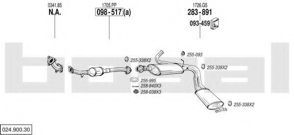 BOSAL 02490030 Система випуску ОГ