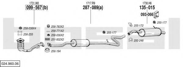 BOSAL 02496006 Система випуску ОГ