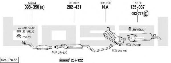 BOSAL 02497055 Система випуску ОГ