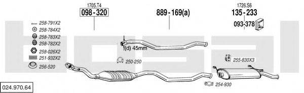 BOSAL 02497064 Система випуску ОГ