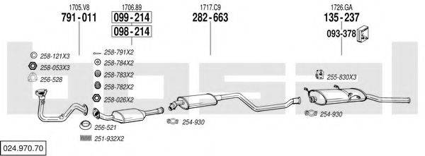 BOSAL 02497070 Система випуску ОГ
