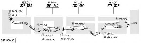 BOSAL 02790005 Система випуску ОГ