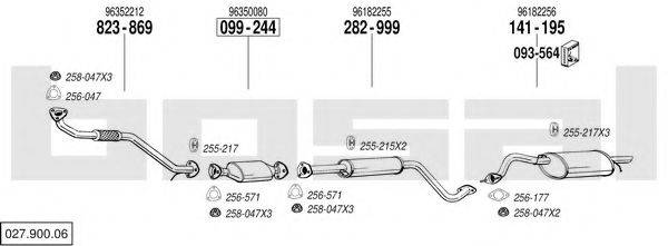 BOSAL 02790006 Система випуску ОГ