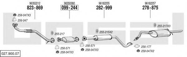 BOSAL 02790007 Система випуску ОГ