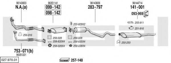 BOSAL 02797001 Система випуску ОГ