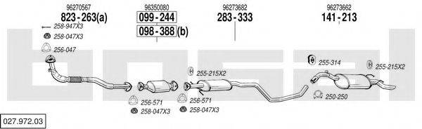 BOSAL 02797203 Система випуску ОГ