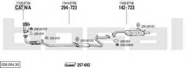 BOSAL 02805430 Система випуску ОГ