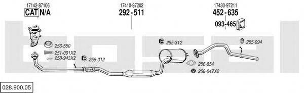 BOSAL 02890005 Система випуску ОГ