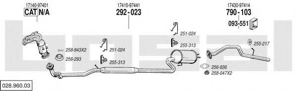 BOSAL 02896003 Система випуску ОГ