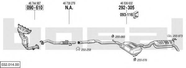 BOSAL 03201400 Система випуску ОГ