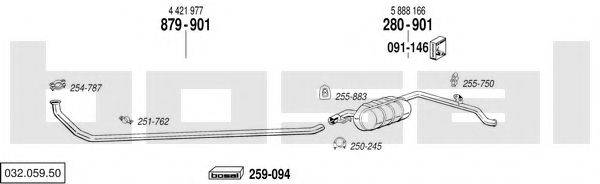 BOSAL 03205950 Система випуску ОГ