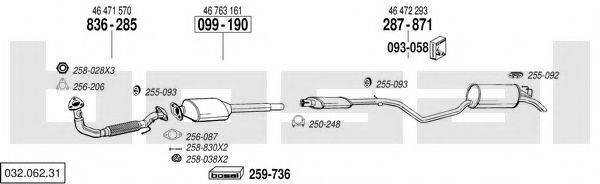 BOSAL 03206231 Система випуску ОГ