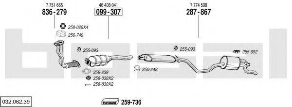 BOSAL 03206239 Система випуску ОГ