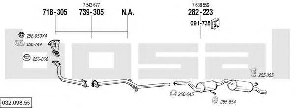 BOSAL 03209855 Система випуску ОГ