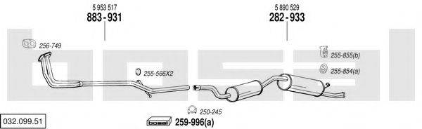 BOSAL 03209951 Система випуску ОГ