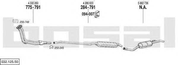 BOSAL 03212550 Система випуску ОГ