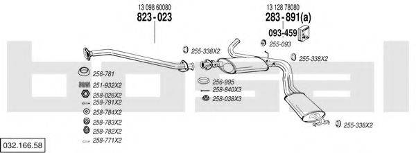 BOSAL 03216658 Система випуску ОГ