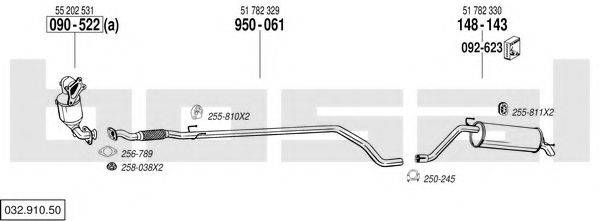 BOSAL 03291050 Система випуску ОГ