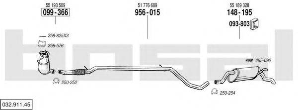 BOSAL 03291145 Система випуску ОГ