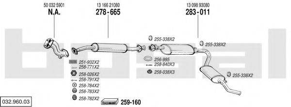 BOSAL 03296003 Система випуску ОГ