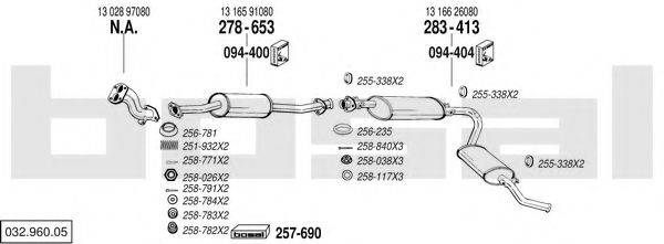 BOSAL 03296005 Система випуску ОГ