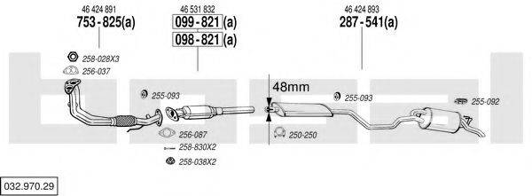 BOSAL 03297029 Система випуску ОГ