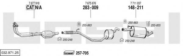 BOSAL 03297125 Система випуску ОГ