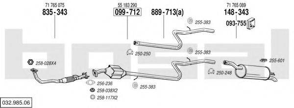 BOSAL 03298506 Система випуску ОГ