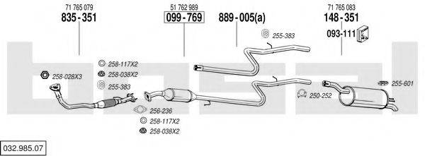 BOSAL 03298507 Система випуску ОГ