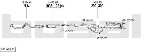 BOSAL 03298532 Система випуску ОГ