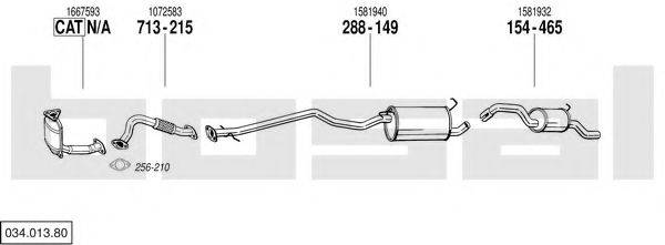 BOSAL 03401380 Система випуску ОГ