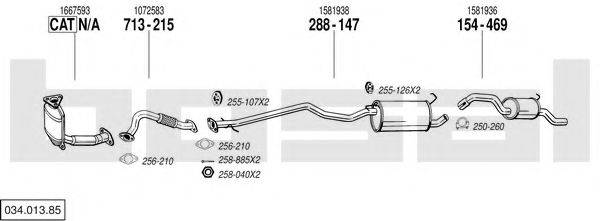 BOSAL 03401385 Система випуску ОГ