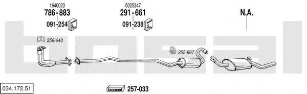 BOSAL 03417251 Система випуску ОГ