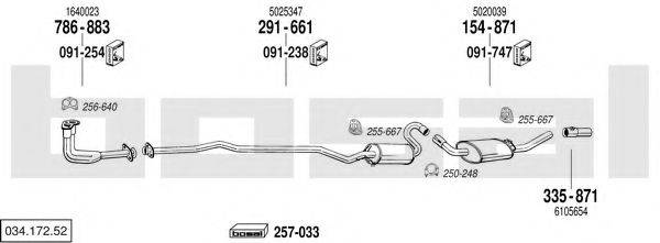 BOSAL 03417252 Система випуску ОГ