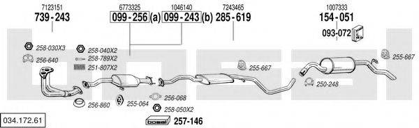 BOSAL 03417261 Система випуску ОГ