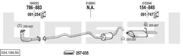 BOSAL 03419950 Система випуску ОГ